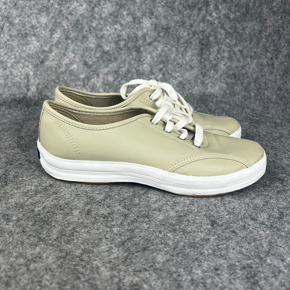 Keds Womens Beige Tan Leather Lace Up Shoes Sizeâ 6